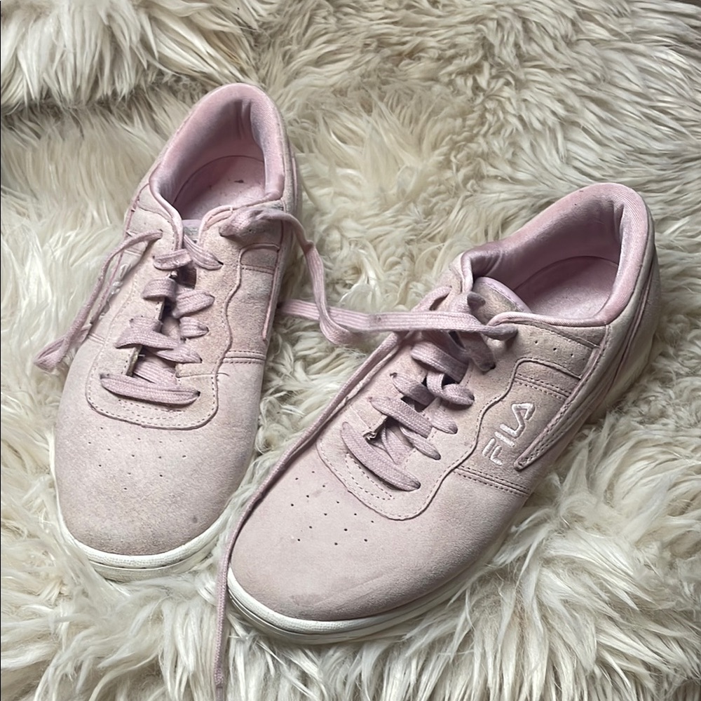Fila Pink Suede Sneakers Minimalist Design